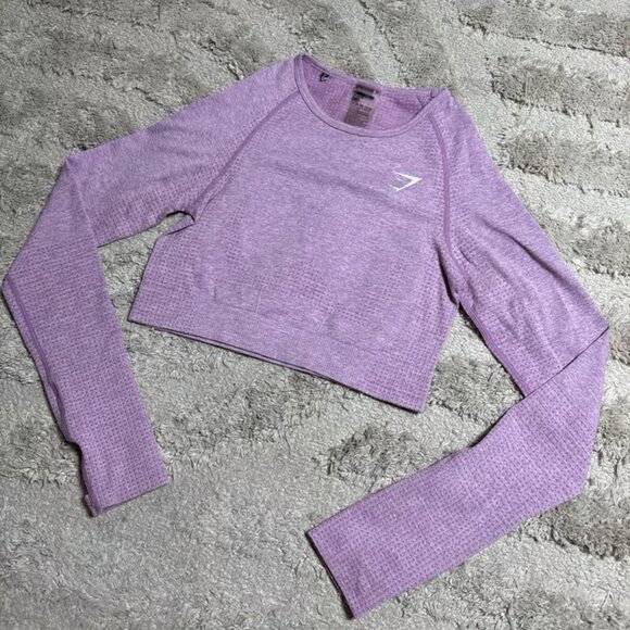 Gymshark Vital Seamless Long Sleeve Crop Top - Picture 1 of 4